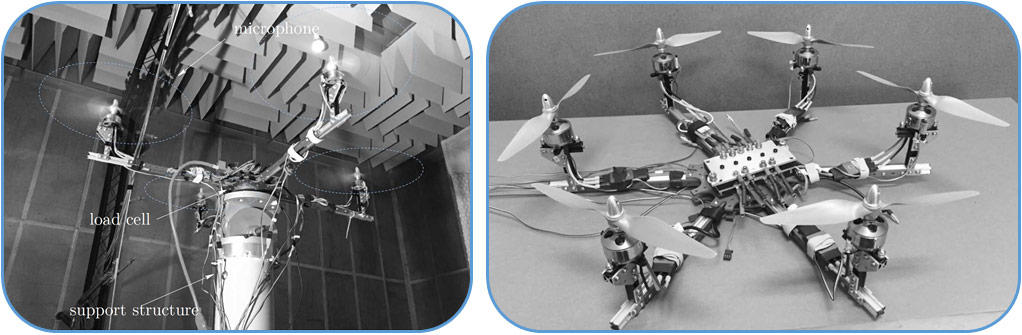 Acoustic measurements of a quad copter, and Hexacopter configuration (model) 2 photos