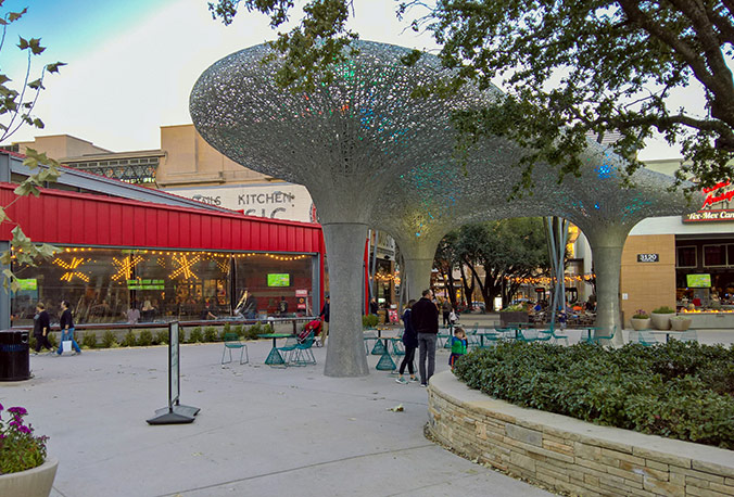 street view of shops in the Domain
