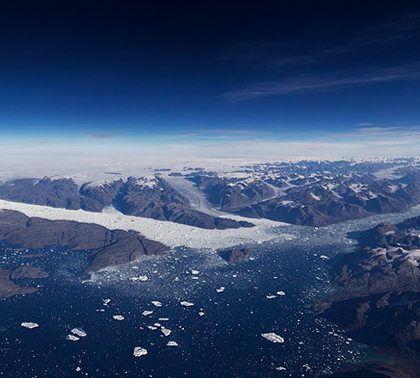 satelite images of glaciers on Greenland